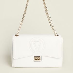 Mario Valentino Posh Sauvage White Shoulder Bag